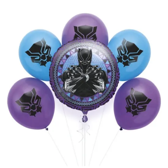 Black Panther Foil & Latex Balloon Kit, 6pc {2}