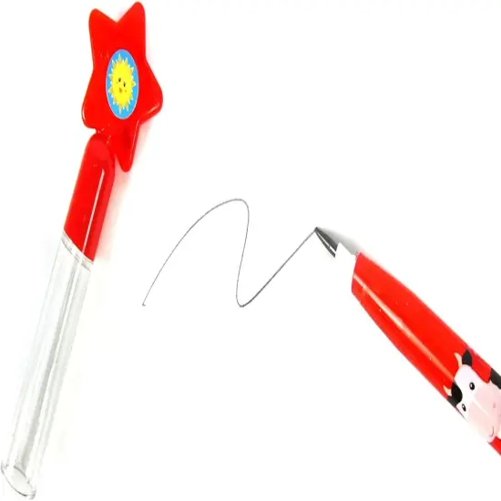 TINYMILLS 24 Pcs Farm Animals Stackable Push Pencil Assortment with Eraser for Party Favors {5}