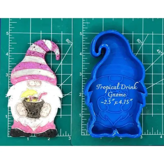 Tropical Drink Gnome Silicone Freshie Mold {1}