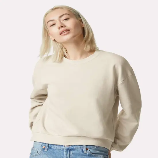 American Apparel&reg; ReFlex Women's Fleece Crewneck Sweatshirt Bone {1}