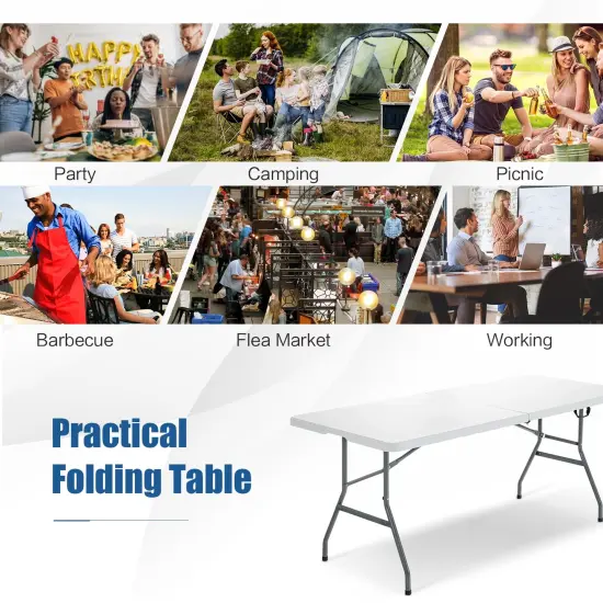 6' Folding Portable Plastic Outdoor Camp Table {6}