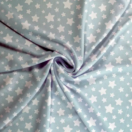 Dusty Blue Ditsy Stars Bullet Fabric 1 yard {4}