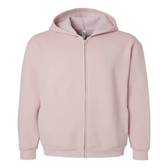 American Apparel&reg; ReFlex Fleece Full-Zip Long Sleeve Hoodie Bone {6}