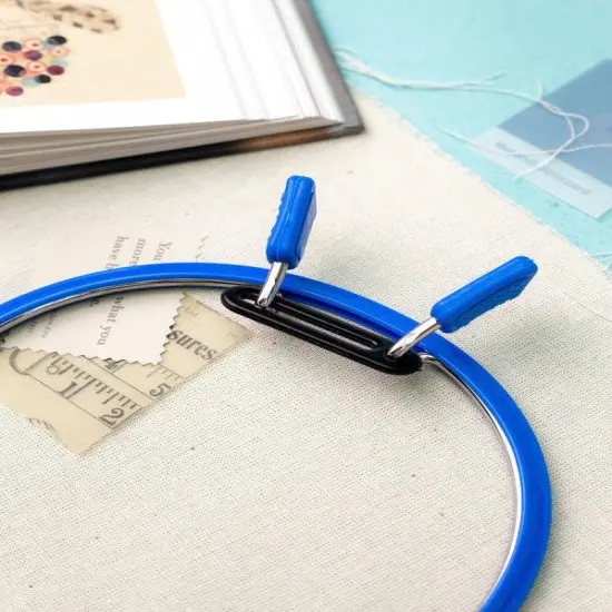 Medium Spring Metal Embroidery Hoop Nurge 160-2 Deep Blue {4}