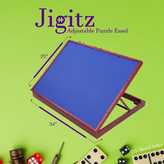 Jigitz 1500 Piece Jigsaw Puzzle Board Easel - 26x35in Portable Puzzle and Game Table Topper {3}