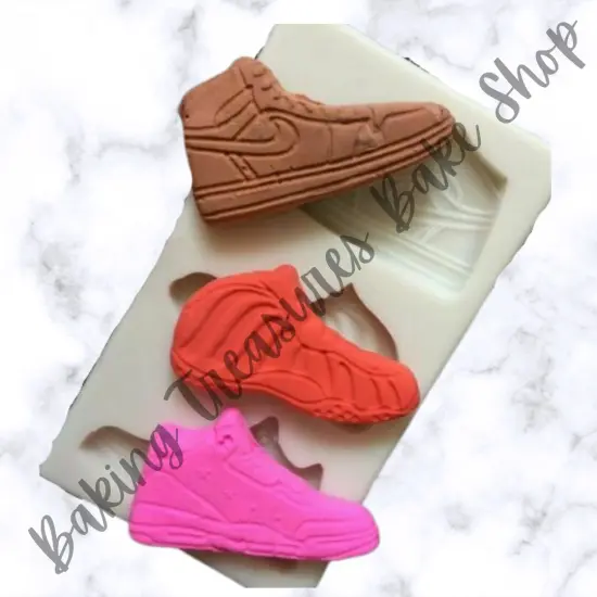 Sport Shoes Silicone Mold, 3 cavities, 3 different designs. {3}
