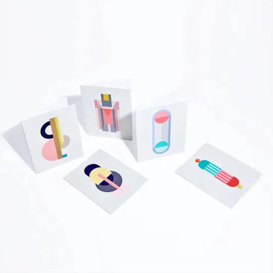 Geo Deco Card III, Modern Art Blank {2}