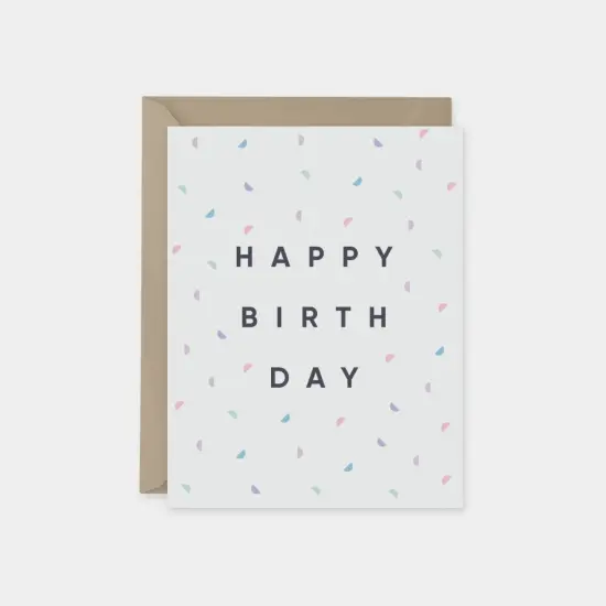 Modern Colorful Happy Birthday Card {1}