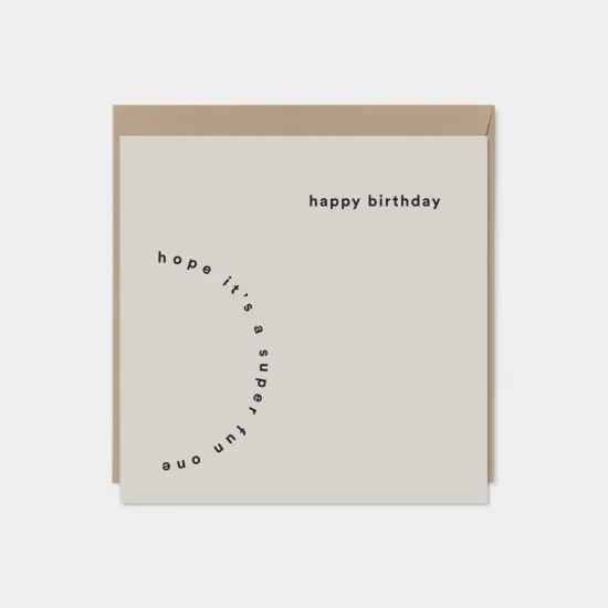 Modern Happy Birthday Card, Typographic {4}