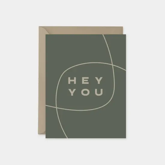 Hey You Card II, Modern Friendship Card {1}