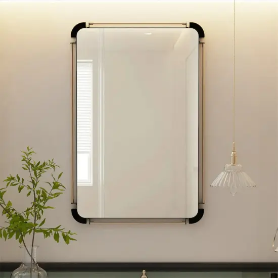 Wisfor Wall Bathroom Mirror Antique Frame for Living Room HD Antioxidant Glass {1}