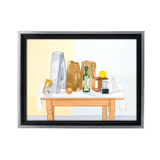 Creative Mark Illusions Floater Canvas Frame, Black and Silver, 3/4 in - Pack of 6, Ideal for Galleries, Artists & Professionals, Frames for Canvas Paintings, Complete Hanging Hardware {1}