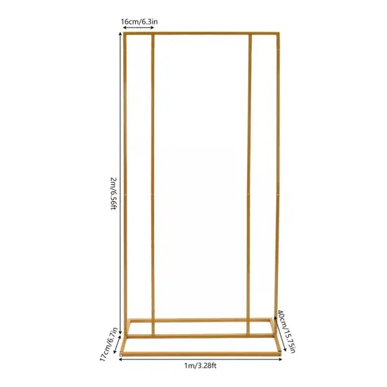 Golden Wedding Backdrop Stand Metal Flower Frame Garden Party Decoration {3}