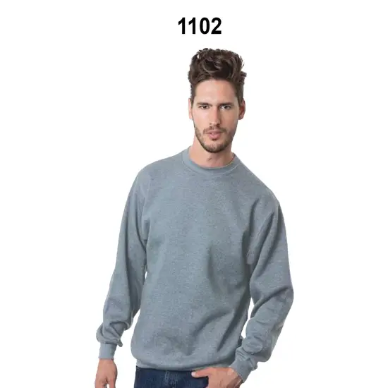 Bayside&reg; USA Made Crewneck Sweatshirt Dark ash {3}