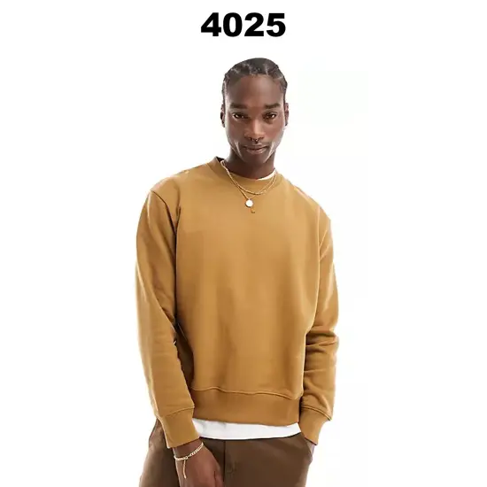 Bayside&reg; Super Heavy Oversized Crewneck Sweatshirt Caramel Brown {3}