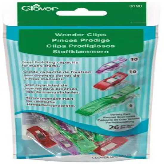 Clover Wonder Clips - 26 pieces - assorted sizes {1}