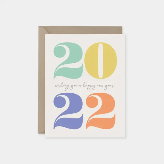 2022 New Years Card, Colorful Typography {1}