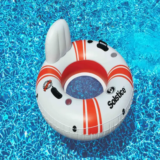 Swim Central Inflatable Swimming Pool Inner Tube Float - 46" - Red and White {4}