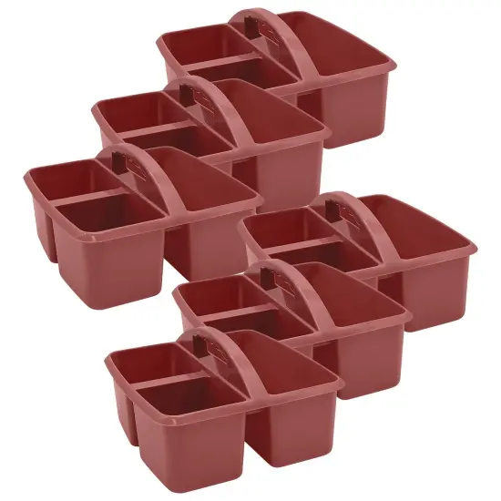 Plastic Storage Caddy, Deep Rose, Pack of 6 {1}
