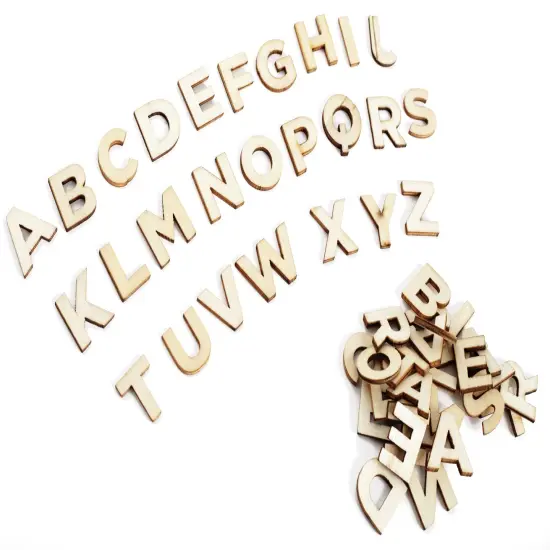 CousinDIY Unfinished Wood Alphabet Blocks 54/Pkg-0.75" {4}