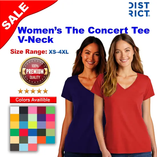District&reg; Women&rsquo;s The Concert Short Sleeve V-Neck Tee New red {2}