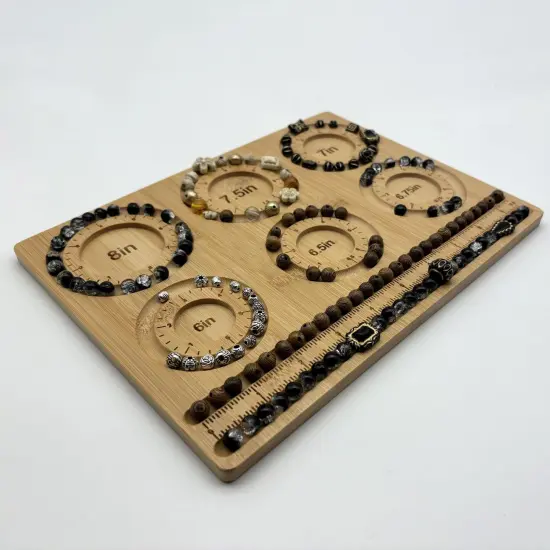 Bead Boards for Jewelry Making, Combi Bamboo Beading Board for Jewelry Bracelet Making, Beading Trays Jewelry Design Mats for Necklace, Bracelet, DIY Design-small {5}