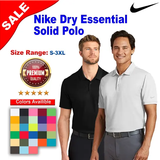 Nike&reg; Dry Essential Solid Polo Black {2}