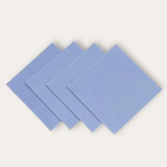 Superior Blue Opaque COE 96 Fusible Glass Sheets / Mosaic Squares - 4 Pack {1}