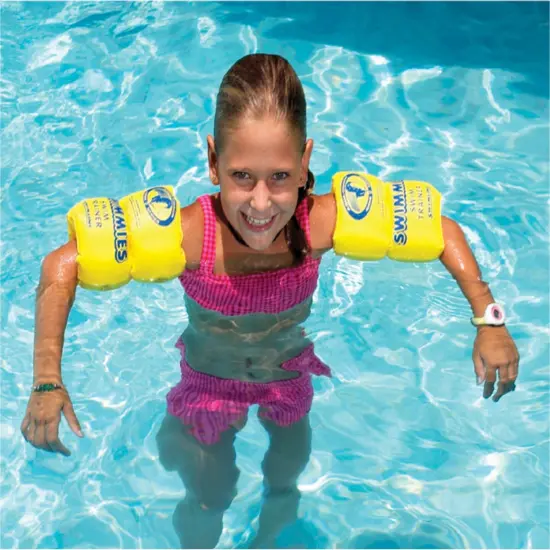 Swim Central Inflatable Swimming Pool Arm Floats For Kids - Set of 2 Yellow {3}