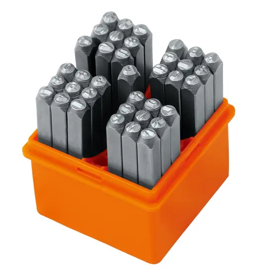 37 Pieces Number and Letter Stamp Set 1/8 (3mm) (A-Z & 0-9 + Love) Punch Perfect for Imprinting Metal Stamping kit, Plastic, Wood, Leather. {2}