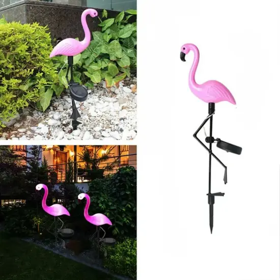 LED Flamingo Solar Lights Lantern Waterproof Garden Lamp for Lawn Yard Patio {2}