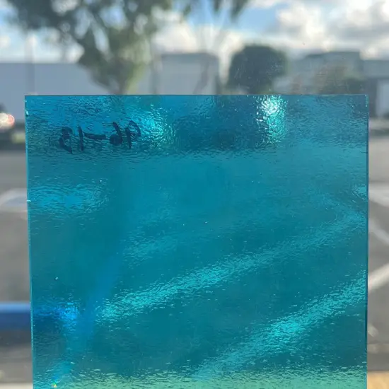 Wissmach COE 96-13 Deep Blue Sky Transparent Fusible Glass Sheet {3}