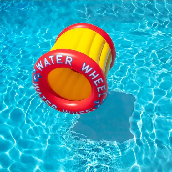 Swim Central Inflatable Yellow Water Wheel Swimming Pool Float - 40" {4}