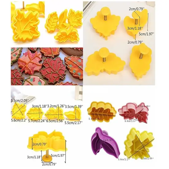 4 pc Leaf cookie PLUNGERS {3}