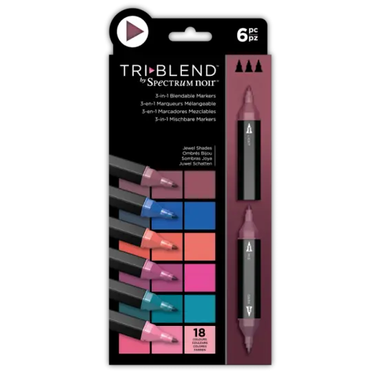 Spectrum Noir TriBlend Marker Set - Jewel Shades - 6pc Set {1}