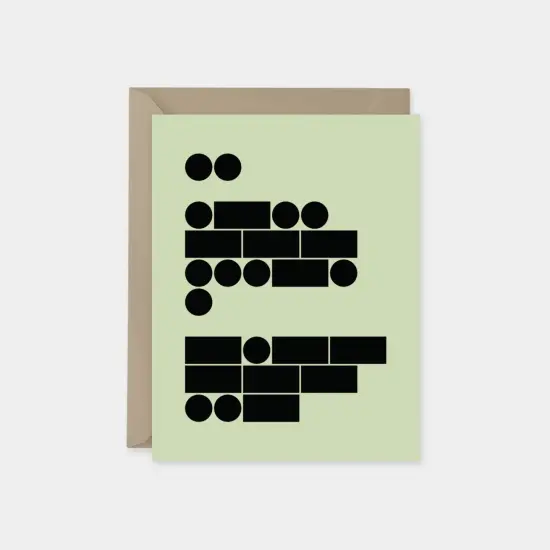 Morse code "I Love You" Card No. 3, {3}