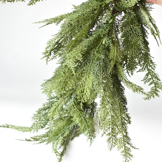 65" Faux Cedar Mantel Swag {3}