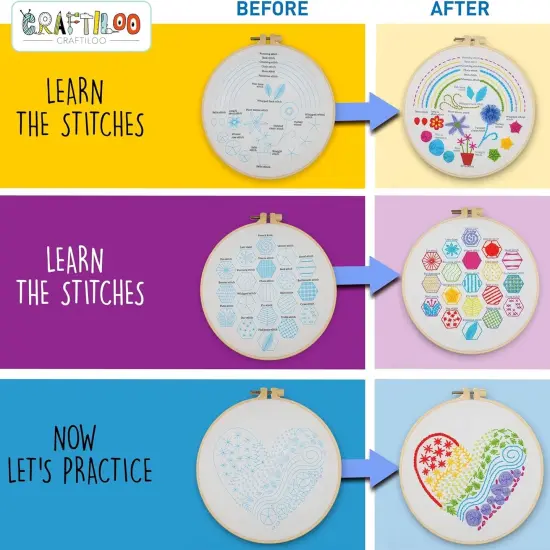 Embroidery Kit for Beginners Cross Stitch Kits for Beginners Needlepoint Kits for Adults Embroidery Kits for Adults Cross Stitch Kit Beginner Embroidery Kit for Adults Heart Stitch Dictionary {5}