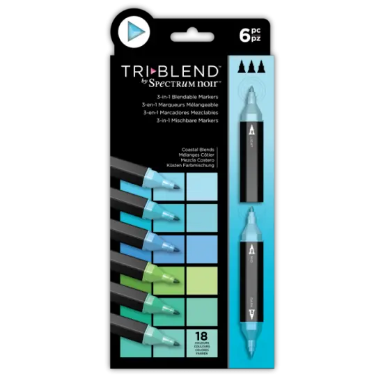 Spectrum Noir TriBlend Marker Set - Coastal Blends - 6pc Set {1}
