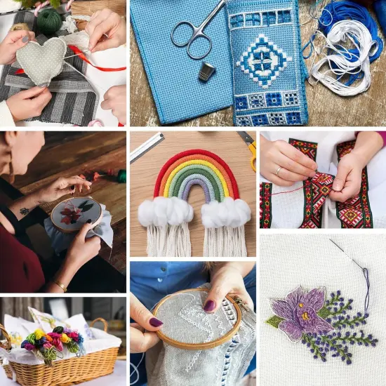 Embroidery Floss 60 Skeins per Pack for Cross Stitch Threads,Embroidery Thread for Friendship Bracelet Making,Embroidery String for Craft {7}