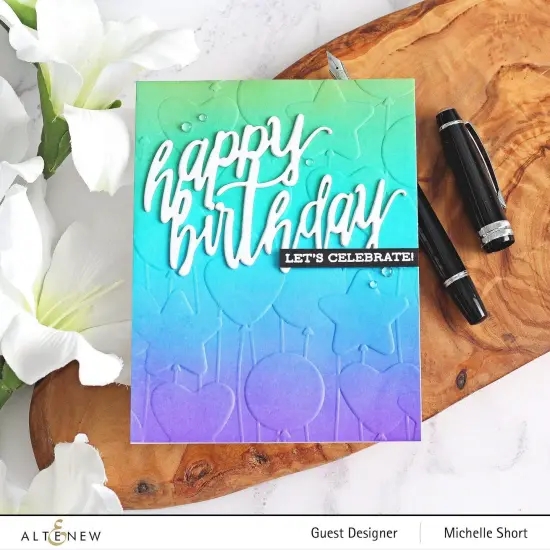 Bunch of Balloons 3D Embossing Folder {2}