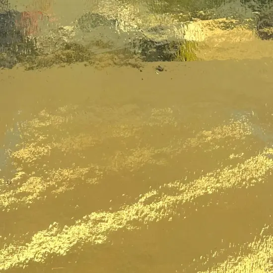 Wissmach COE 96-11 Honey Transparent Fusible Glass Sheet {3}