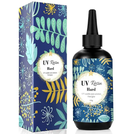 100g/3.5oz UV ResinClear Hard Type One Minute Fast Curing Transparent Ultraviolet Curing UV Resin for Craft Decoration DIY Earring Pendant Seal Jewelry Making {2}