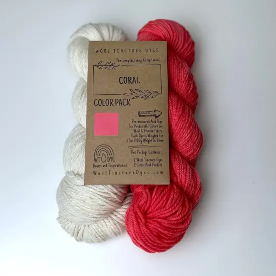 Wool Tincture Dye Color Packs Coral {1}