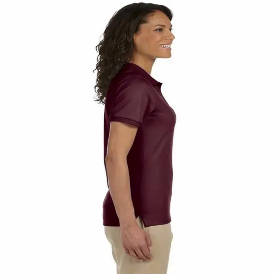 JERZEES&reg; Women's Spotshield Short Sleeve Polo Tee Maroon {7}