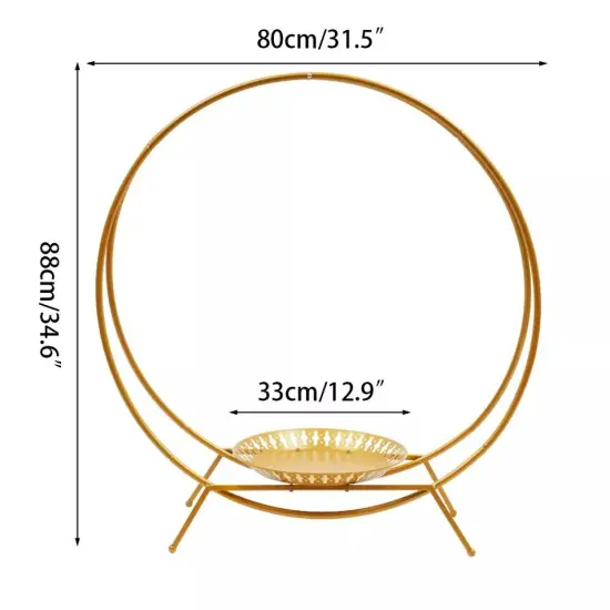 Arch Double Hoop Cake Stand Wedding Cake Rack Flower Balloon Decor Shelf {3}
