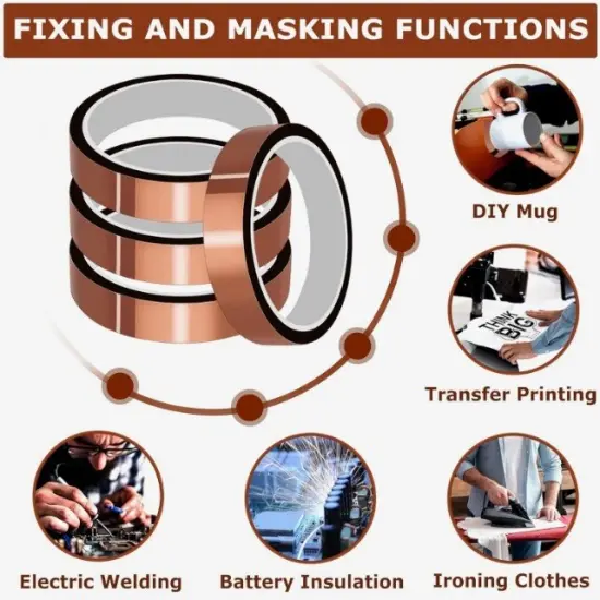 20 rolls Heat resistant Tapes sublimation Press Transfer Thermal TAWNY 4mmx30m SUBLITAPE {6}