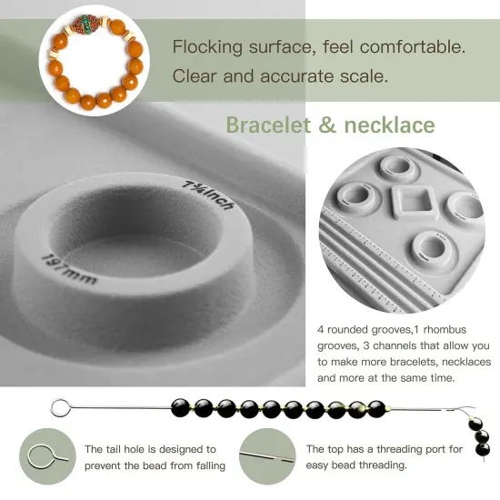 The Design Bracelet Bead Board with Clear Cover for Jewelry Bracelet Making Supplies {4}