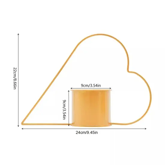 10pcs Peach Heart Shape Flower Vases Geometric Holder Wedding Centerpieces {3}