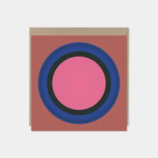 Color Block and Circle Modern Art Card {1}